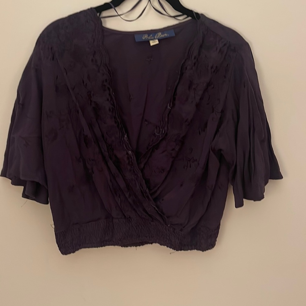 Deep purple, lace crop top